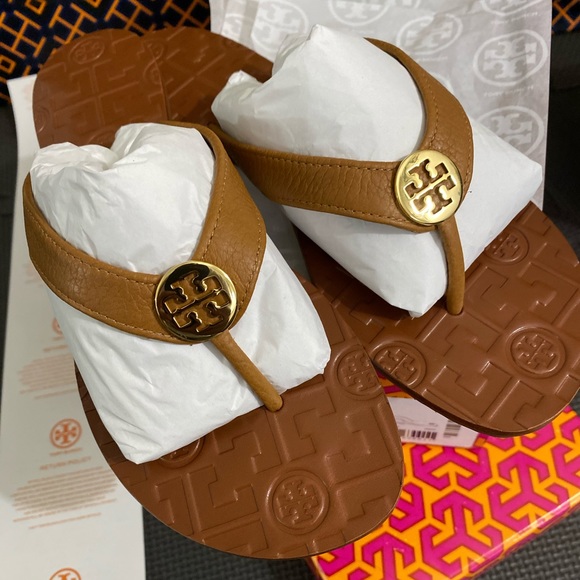 NIB Tory Burch THORA Thumbled Sandals - Picture 4 of 14